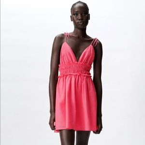 NWT Zara v neck mini dress